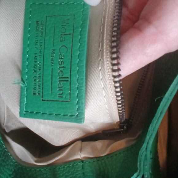 Kelly green leather handbag - Picture 6 of 6